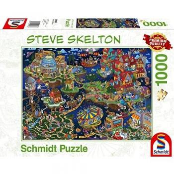 Puzzle Schmidt Spiele: Steve Skelton - Mundo Loco, 1000 Piezas
