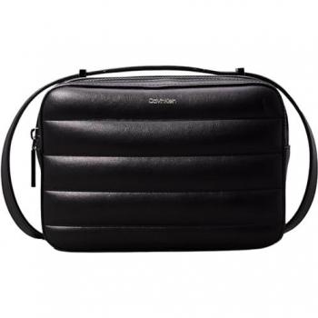 Calvin Klein Women's Black Quilt Camera Cross Body Bag, Size: ONE SIZE, Fall/Winter Collection