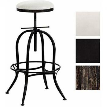 Taburete de bar industrial regulable en metal bronce Radong