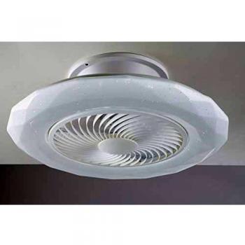 Lámpara de Techo LED con Ventilador Skyron, Efecto Cielo Estrellado Blanco, Control por Voz y Wifi Smart, 22 cm