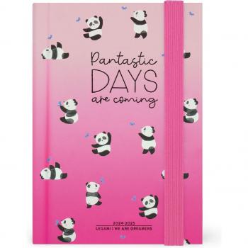 Agenda semana vista 16 meses 24/25 Legami Panda multilingüe