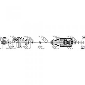 GSP 210156 drive shaft frente derecho