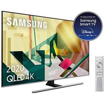 SAMSUNG QLED 4K 2020 55Q75T - Smart TV de 55 con Resolución 4K UHD, Inteligencia Artificial 4K, HDR 10+, Multi View, Ambient Mode+, Premium One Remote y Asistentes de Voz Integrados