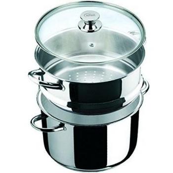 INOXIBAR Ecco 20 cm Conjunto Vapor, Olla y suplemento, Acero Inoxidable