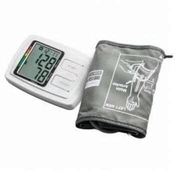 Tensiómetro Digital de Brazo Kuken con pantalla LCD, medición automática, memoria para múltiples usuarios, indicador de hipertensión y funcionamiento con pilas