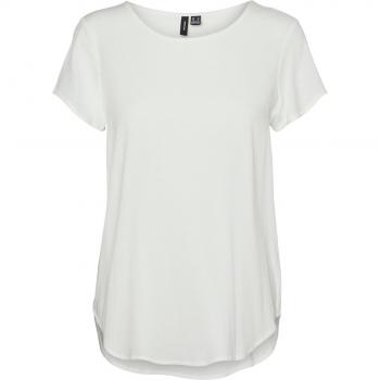Camiseta básica de mujer Vero Moda Bella de manga corta en color blanco