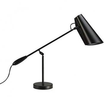 Lámpara de mesa Birdy en negro, fabricada en aluminio y acero, 60 cm de ancho y 43 cm de alto, con cable de 200 cm