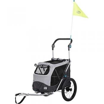 Remolque de bicicleta para perros gris TRIXIE