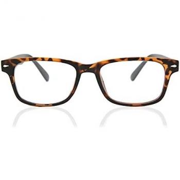 Rectangle Montura Completa Plástico Careyshell Gafas Recetadas para Hombre - Gafas Anti-Azules - SmartBuy Collection