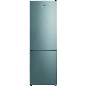 Edesa | Frigorífico Combi | Modelo EFC-1821 NF EX | Capacidad de 295 Litros |Acabado en Acero Inoxidable | Clase de Eficiencia Energética F