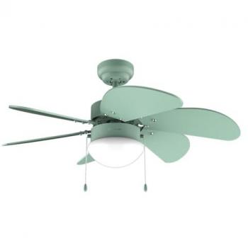 Cecotec EnergySilence Aero 3600 Vision Full Green Ventilador de Techo con Luz 50W Verde, Diámetro 36”, 3 Velocidades, 6 Aspas Reversibles, Modo winter-s