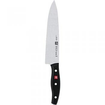 ZWILLING Cuchillo de cocina, Longitud de la hoja: 20 cm, hoja ancha, Mango especial de acero inoxidable/plástico, Twin Pollux