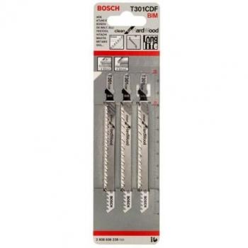 Bosch 2 608 636 228 - Hoja de sierra de calar T 301 CDF - Clean for Hard Wood