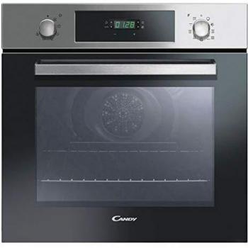 Candy FCP886X, Horno Pirolítico, 70L, Ventilador de Enfriamiento, 3 Resistencias, Limpieza Pirolítica y Aqualítica, 9 Funciones, Temporizador, Display táctil y Mandos, 3 Cristales, Clase A, Inox