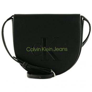 Calvin Klein Sculpted Mini Saddle Crossbody Bag - Timeless Black Elegance for Women, One Size