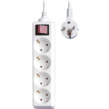 Base multiple 6t 3x1,5 1,5m 2p + tt con interruptor de marca caja de 5 unidades