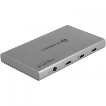 Hub Thunderbolt 4 de Delock - 3 Puertos + 1 Puerto USB 3.2 Gen 2 - Compatible con Resolución 8K