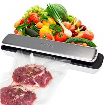 Envasadora al vacío doméstica Elma V SLIM, diseño elegante, tamaño compacto para fácil almacenamiento, potencia de 100W, medidas de 36,7 x 9,6 cm, incluye 5 bolsas para envasar alimentos