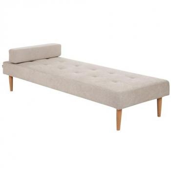 Chaise Longue Moderno Minimalista Beige Niort con Tela de Alta Calidad