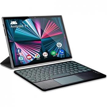 Tablet 10.1 Pulgadas Baratas y Buenas Android 11.0 Octa-Core 2.0 GHz 1920x1200 DUODUOGO A7 6GB RAM 64GB ROM/TF 512GB 4G Dual SIM Tablet con Teclado, Google GMS Type-C 5G WiFi Bluetooth GPS