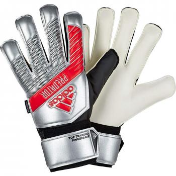 adidas Guante de Portero Predator Top Training Finger Save Talla 8, Color Plata, Rojo