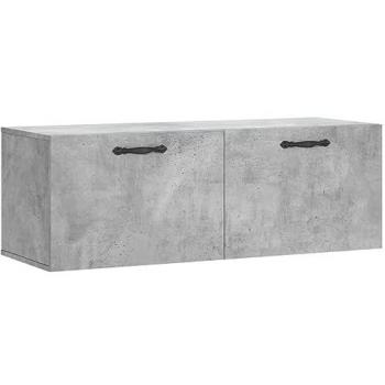 Armario de pared madera ingeniería gris hormigón 100x36,5x35 cm