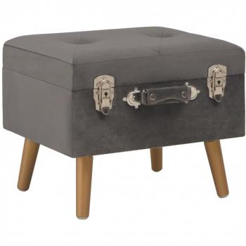 Taburete de almacenamiento de terciopelo gris 40 cm características: material terciopelo, color gris, altura 40 cm, función de almacenamiento
