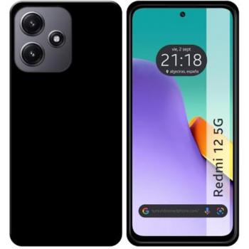 Funda Silicona Gel TPU Negra compatible con Xiaomi Redmi 12 5G