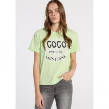 Camiseta Lois Jeans Escote Espalda Verde