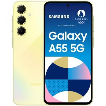 Samsung Galaxy A55 5G Yellow Edition 256GB - Smartphone desbloqueado de fábrica con pantalla Super AMOLED FHD+ de 6.6, procesador Exynos 1480 Octa-Core, 8GB RAM y batería de 5000 mAh