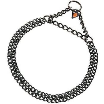 HS Sprenger - Collar doble 2 mm acero inoxidable negro 35 cm
