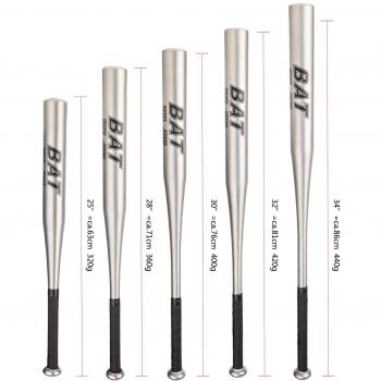noveste Bate de béisbol Aluminum Béisbol Bat, varios tamaño Color, plata