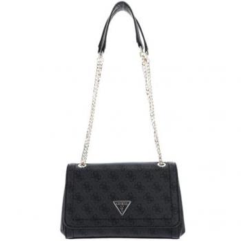 Guess Noelle Gray Logo Crossbody Shoulder Bag with Multiple Compartments