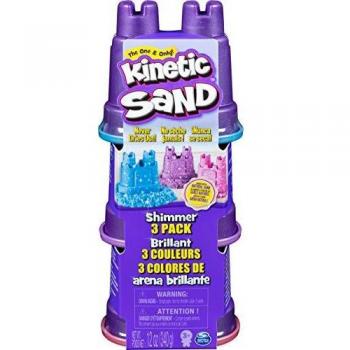 Pack de Arena Mágica Brillante Kinetic Sand Shimmer - Set de Juego con Varias Texturas