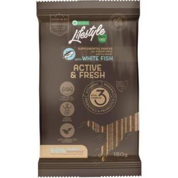 Nature's Protection Snack Lifestyle Active Fresh Para Perros 150 Gr - Snack para perros, formulado para perros activos, sabor a pescado blanco, presentación de 150 gramos