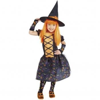 Disfraz de Bruja Moonlight Naranja Infantil Rubie's