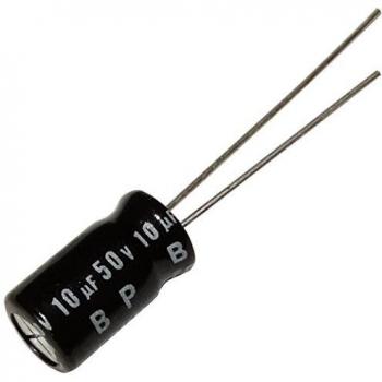 AERZETIX: 5 x Condensadores electrolíticos radiales 10µF ± 20% 50V THT 105°C 1000h Ø6.3x11mm bipolar