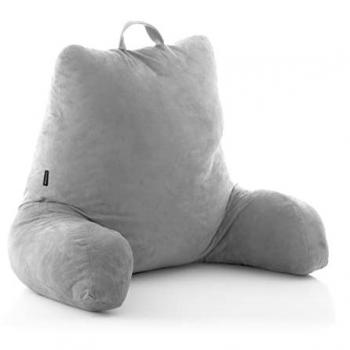 Almohada de Lectura con Apoyabrazos Huglow InnovaGoods, ergonómica, diseñada para su uso en sofá, cama y alfombra, incluye asa de transporte, previene molestias y dolores