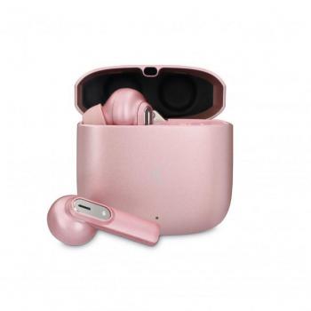 KSIX Spark Auriculares Inalámbricos Bluetooth 5.2 Rosa con Micrófono, Cancelación de Ruido Dual, Sonido Lossless HD, Autonomía hasta 7 Horas, Control Táctil y