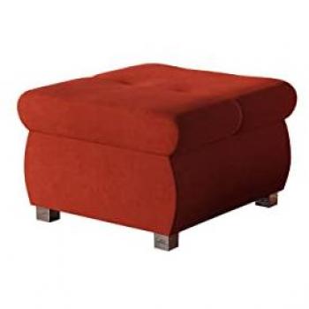 Puf Reposapiés Comfivo 122, Metal Rojo, 60x60x39cm