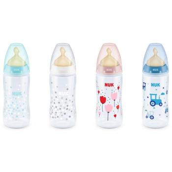 Nuk First Choice+ Temperature Control Baby Bottle with Latex Teat for 6-18 Months, 300ml