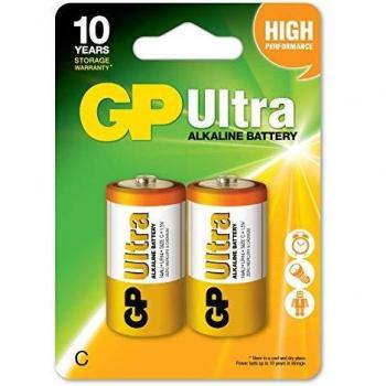 Baterías Alcalinas GP Ultra C (LR14) - Paquete de 2 Unidades