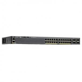 Cisco Catalyst 2960-X Series 24-Port Gigabit Ethernet PoE+ Switch with 4 SFP Uplink Ports, Layer 2 Managed, Stackable (WS-C2960X-24PS-L)