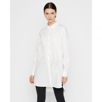 Pieces - Camisa larga de mujer con diseño moderno, corte relajado, manga larga, tejido ligero y transpirable, disponible en varios colores y tallas