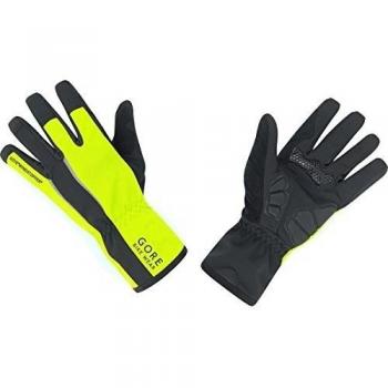 GORE BIKE WEAR Power Windstopper Soft Shell - Guantes de ciclismo para hombre, color negro/amarillo, talla 7