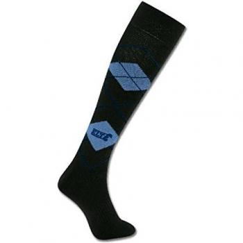 Calcetines de Montar Waldhausen Karo Negro/Azul Denim (35-38)