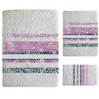 Secaneta Juego 3 Toallas Baño Jacquard 100% Algodón, Para Tocador, Lavabo Y Ducha, Eiris