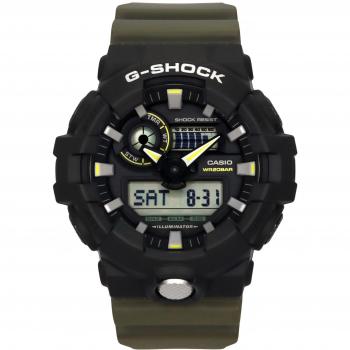 Casio G-Shock GA-710TU-1A3 Men's 200M Analog-Digital Quartz Watch with Black Resin Strap and Dial