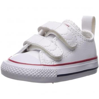 Converse Chuck Taylor CT 2V Ox, Zapatillas de Estar por Casa para Bebés, Blanco