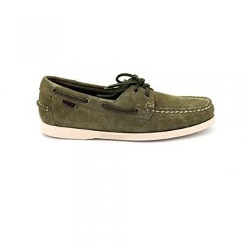 Sebago Portland Flesh Out Boat Shoes - Green Military